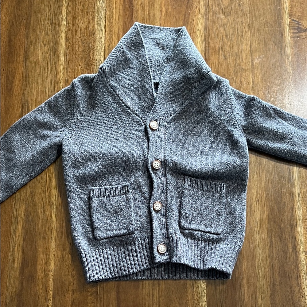 OshKosh B'gosh Gray Button-Up Kids Sweater